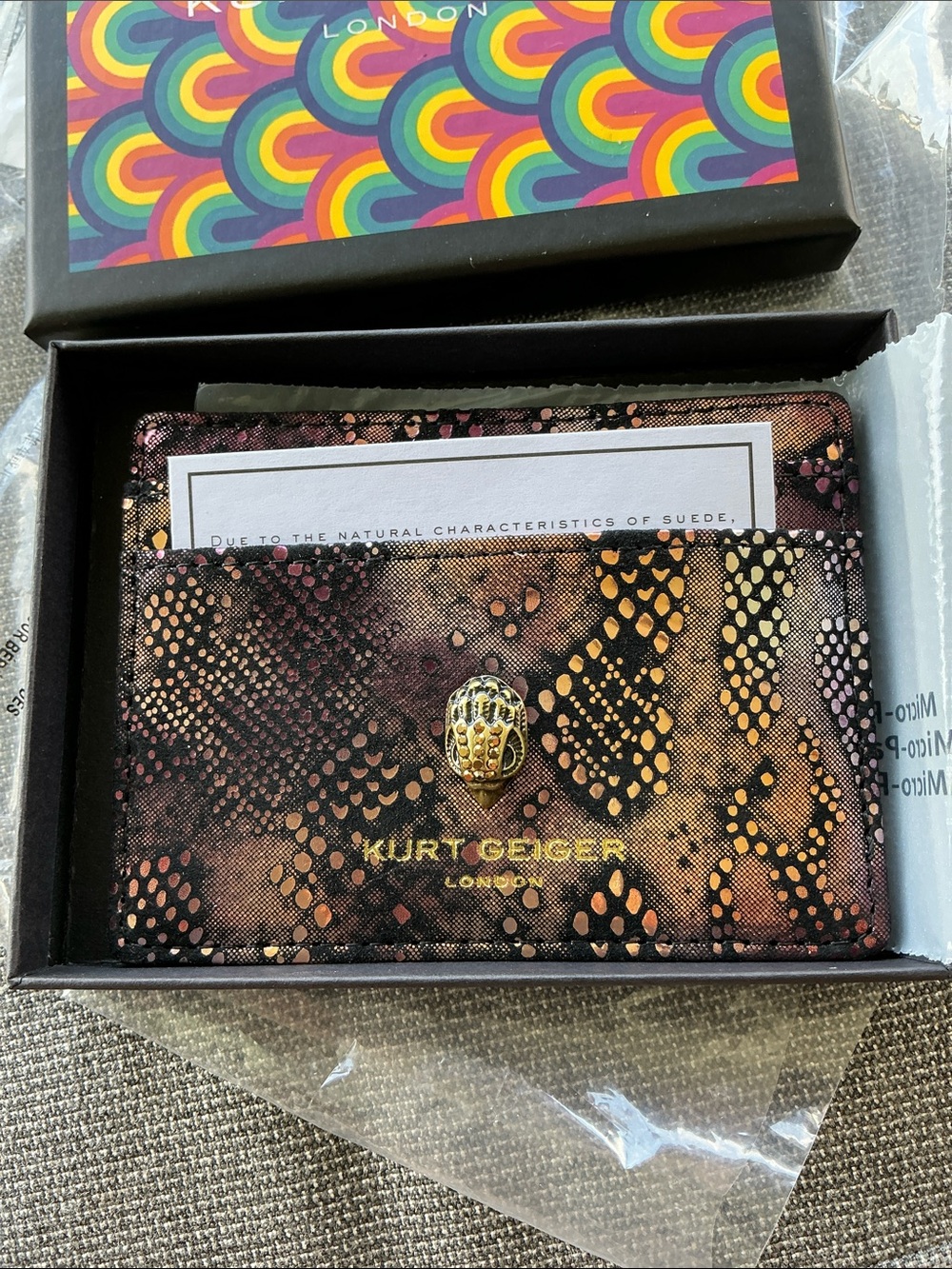 Kurt Geiger Shoreditch Leather Card Case - Picture 6 of 6